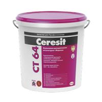 Ceresit CT 64, Акриловая декоративная штукатурка «короед» база, 25кг (1,5мм)