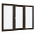 Пластиковое окно Элекс 70 мм 1-камерный стеклопакет ламинированное